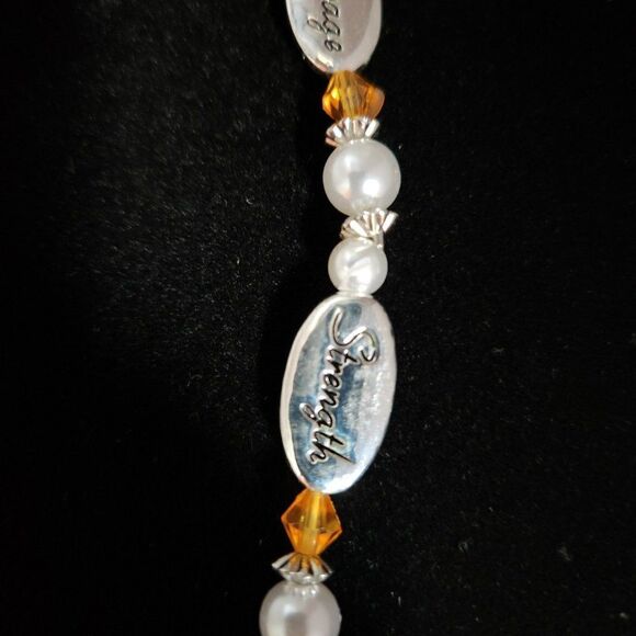Multiple Sclerosis Awareness Bracelet Sterling Silver Plated MS - Picture 4 of 9